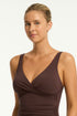 Sea Level Essentials Cross Front One Piece
